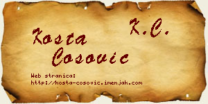 Kosta Ćosović vizit kartica